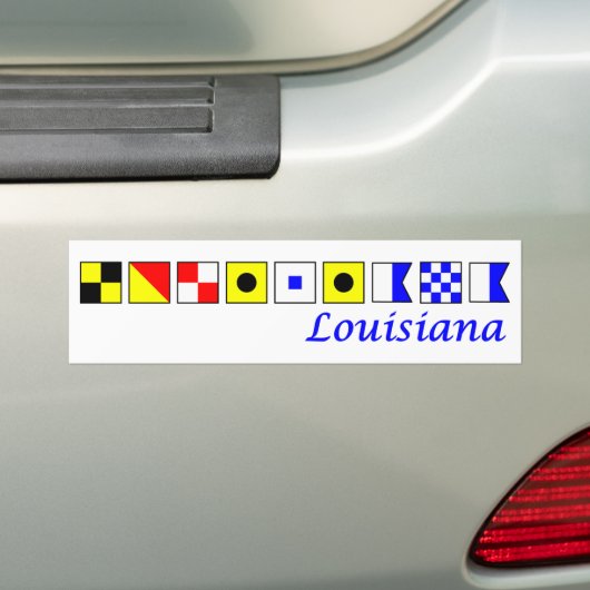 Louisiana buchstabierte im Seeflaggenalphabet Autoaufkleber (Auf Auto)