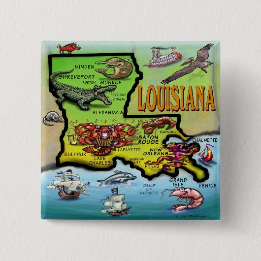 Louisiana Button (Vorderseite)