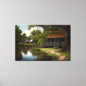 Louisiana Cabin, Louisiana Art, Cajun Culture Leinwanddruck (Vorderseite)