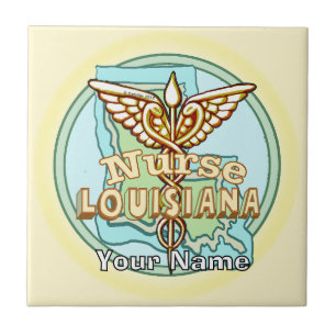 Louisiana Caduceus Krankenschwester-Kachel Fliese