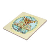 Louisiana Caduceus Nurse Tile Fliese (Seite)