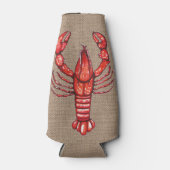 Louisiana Cajun Crawfish Imitate Burlap Flaschenkühler (Vorderseite)
