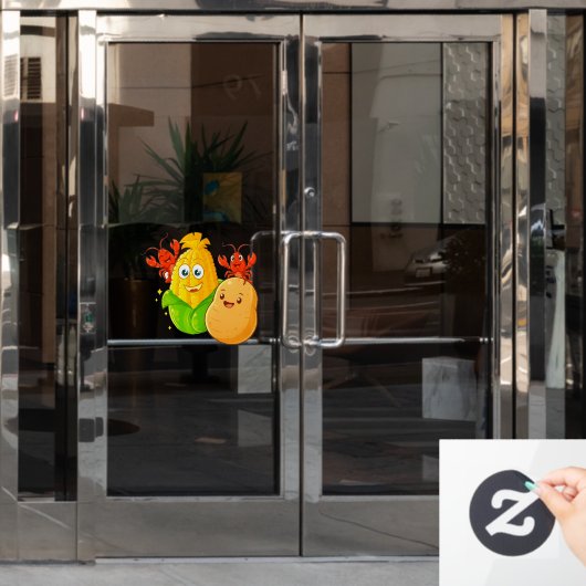 Louisiana Cajun Crawfish Potato Corn On The Cob Fensteraufkleber (Büro Tür)