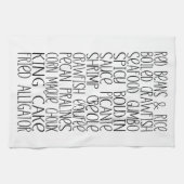 Louisiana Cajun Food Cajun Küche Geschirrtuch (Horizontal)