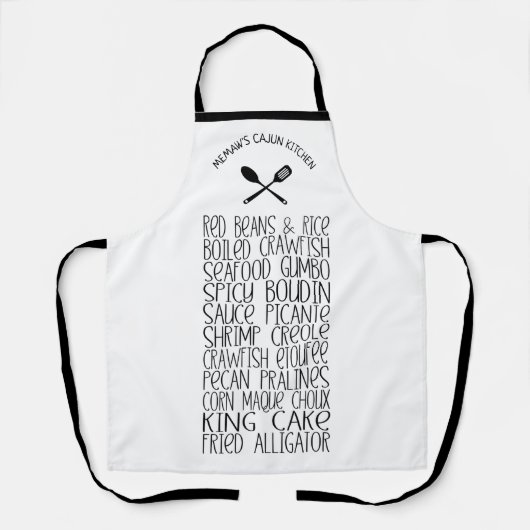 Louisiana Cajun Food Personalisiert Cajun Küche Schürze (Vorderseite)