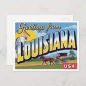 Louisiana Carriage Pelican Postkarte (Vorne/Hinten)