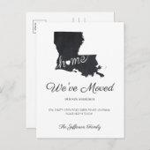Louisiana Chalkboard Staat Karte Moving Postcard (Vorne/Hinten)