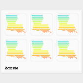 Louisiana chill fade quadratischer aufkleber (Blatt)