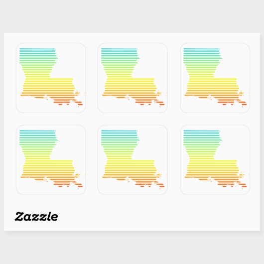 Louisiana chill fade quadratischer aufkleber (Blatt)