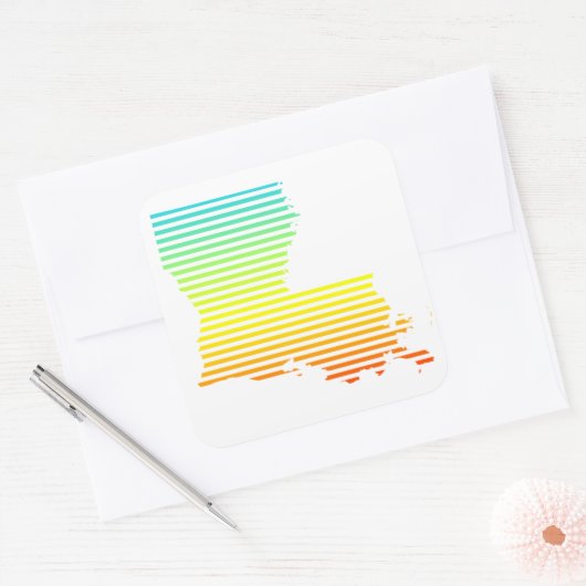 Louisiana chill fade quadratischer aufkleber (Umschlag)