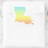 Louisiana chill fade quadratischer aufkleber (Tasche)