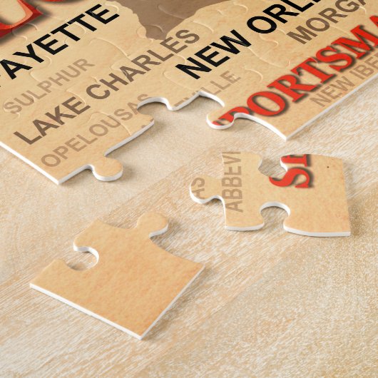 Louisiana City and Towns Staatsstolz Map Puzzle (Seite)