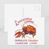 Louisiana Cooking Postkarte (Vorne/Hinten)