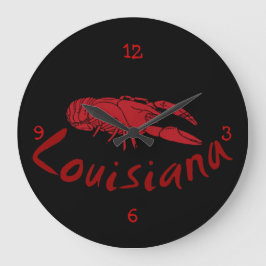 Louisiana Crawfish Wall Clock Große Wanduhr