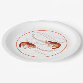 Louisiana Crayfish Pappteller (Schrägansicht)