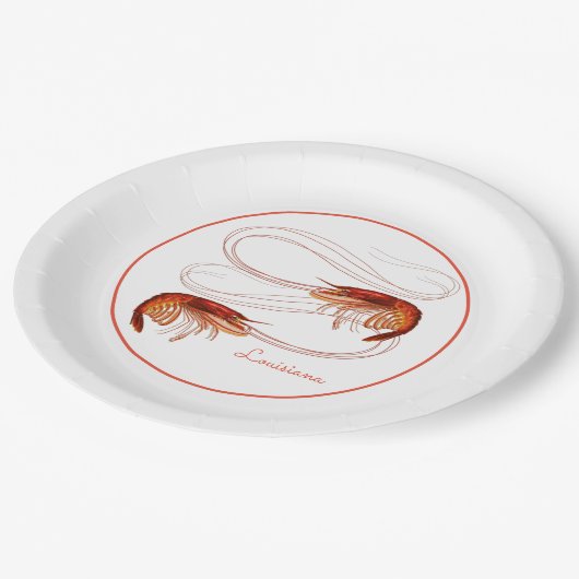 Louisiana Crayfish Pappteller (Schrägansicht)