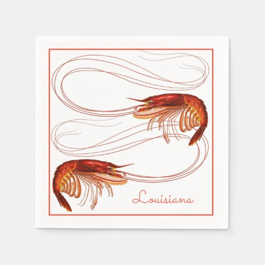 Louisiana Crayfish Serviette (Vorderseite)