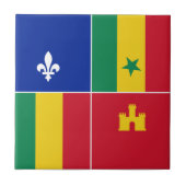 Louisiana-Creole-Flagge Fliese (Vorderseite)