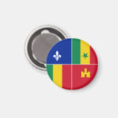 Louisiana-Creole-Flagge Magnet (Vorderseite/Rückseite)