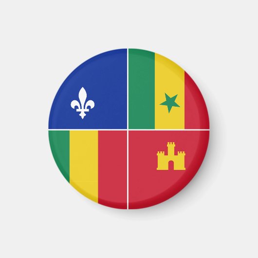 Louisiana-Creole-Flagge Magnet (Vorne)