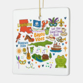 Louisiana Custom Family Trip Christmas Keramikornament (Links)