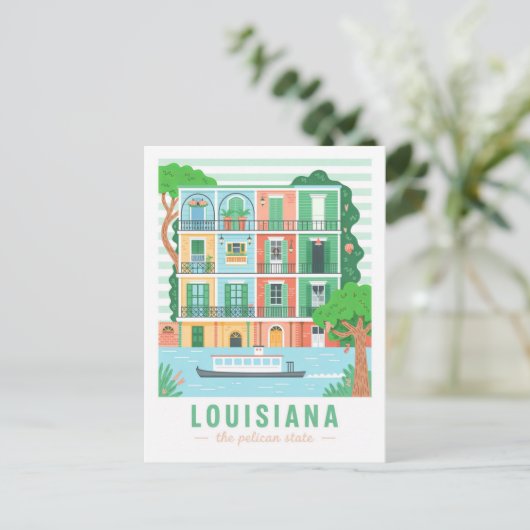 Louisiana der Pelican Staat USA Summer Travel Postkarte (Stehend Vorderseite)