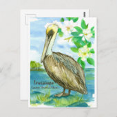 Louisiana Eastern Brown Pelican Staat Bird Postkarte (Vorne/Hinten)