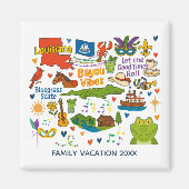 Louisiana Family Trip Keepsake Personalized Magnet (Vorne)