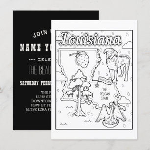 louisiana Farbe Ich Collage Einladung