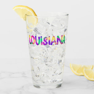Louisiana Farben von Madi Gras und scharfe Speisen Glas