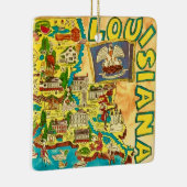 Louisiana Farbenfrohe Karte Keramikornament (Rechts)