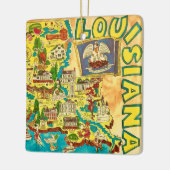 Louisiana Farbenfrohe Karte Keramikornament (Links)