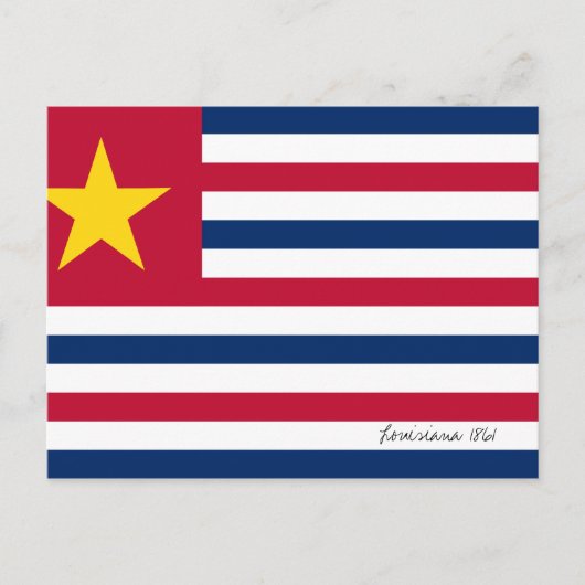 Louisiana Flag 1861 Postkarte (Vorderseite)