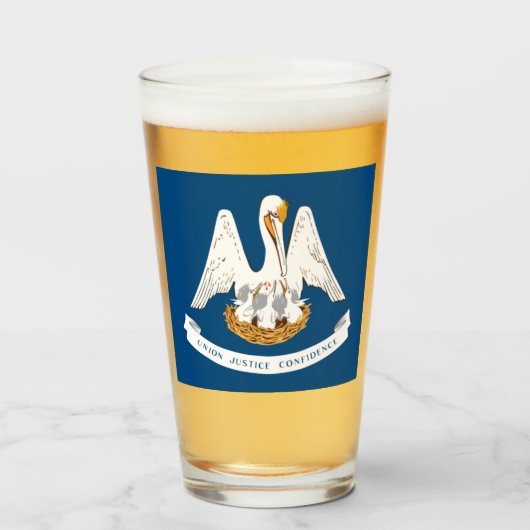 LOUISIANA FLAG GLAS (Vorne (Gefüllt))