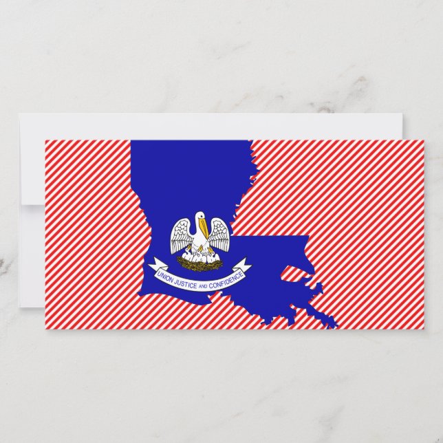 Louisiana Flag Karte (Vorderseite)