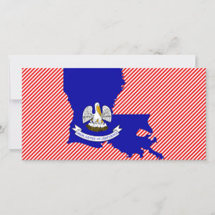 Louisiana Flag Karte