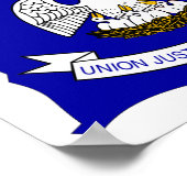 Louisiana Flag Karte Poster (Ecke)