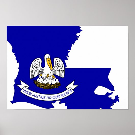Louisiana Flag Karte Poster (Vorne)