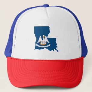 Louisiana Flag Karte Truckerkappe