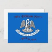 Louisiana Flag Postcard Postkarte (Vorne/Hinten)