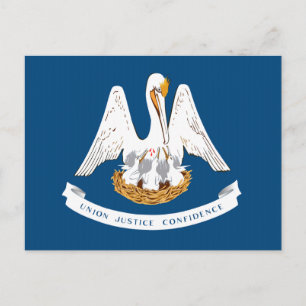 Louisiana-Flagge Postkarte