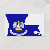 Louisiana-Flaggen-Karte Visitenkarte (Rückseite)