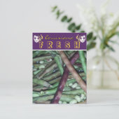 Louisiana Fresh Lila Hull Peas Travel Postkarte (Stehend Vorderseite)