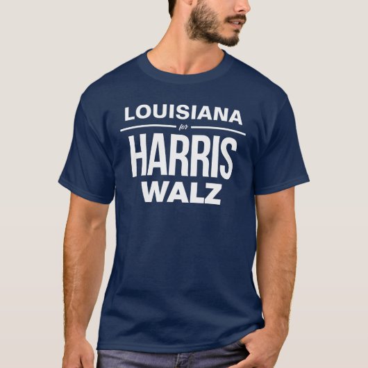 Louisiana für Harris Walz T-Shirt (Vorderseite)