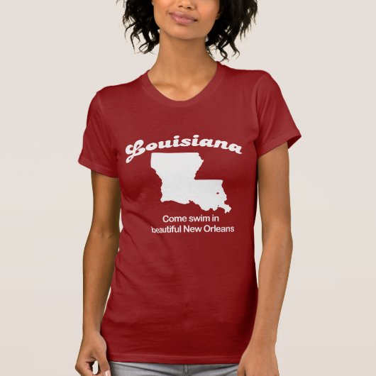 Louisiana - gekommenes Schwimmen schönes New T-Shirt (Vorderseite)