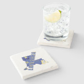 Louisiana-Getränk-Untersetzer Steinuntersetzer (Seitenansicht)