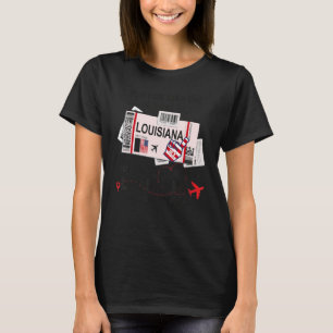 Louisiana Girl Louisiana Boarding Pass T-Shirt