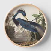 Louisiana Heron von Audobon Wall Clock Uhr (Vorderseite)