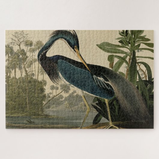 Louisiana Heron - von Audubons Vögeln Amerikas Puzzle (Horizontal)