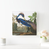 Louisiana Heron von John James Audubon Quadratische Wanduhr (Zuhause)